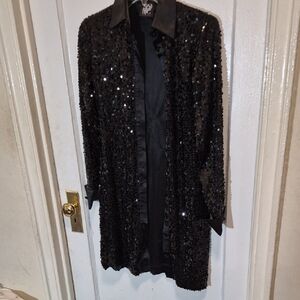 New York & Company Black Sequin Dress